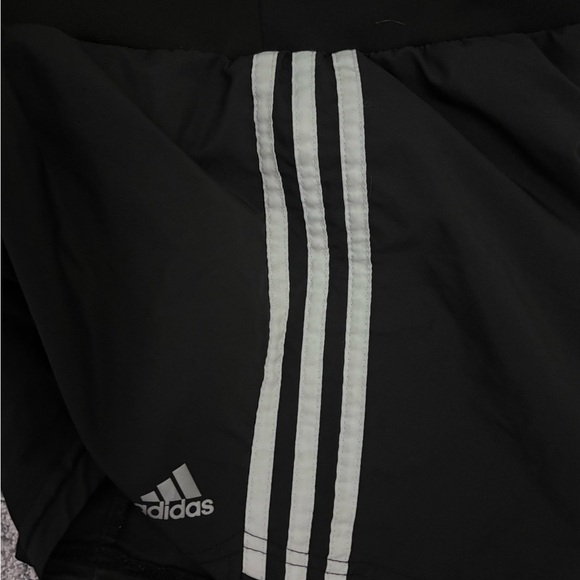 adidas Black and White Women's Athletic Shorts - Picture 2 of 3
